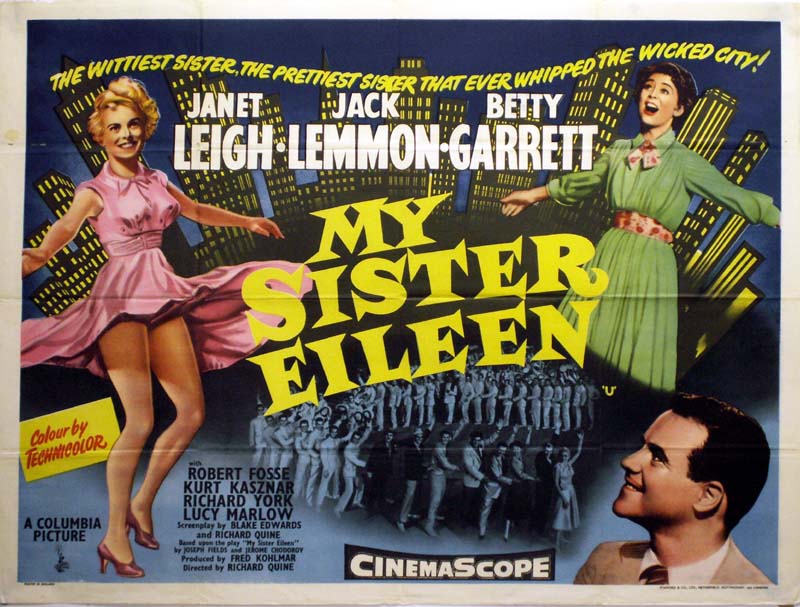 My Sister Eileen Poster, UK Quad, 1955