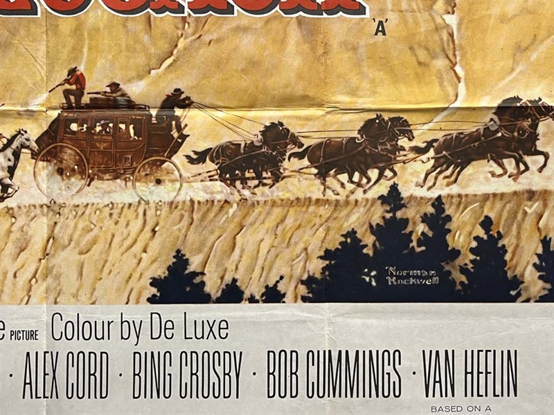 Stagecoach 1966 Poster, UK Quad, 1966, Rockwell Norman